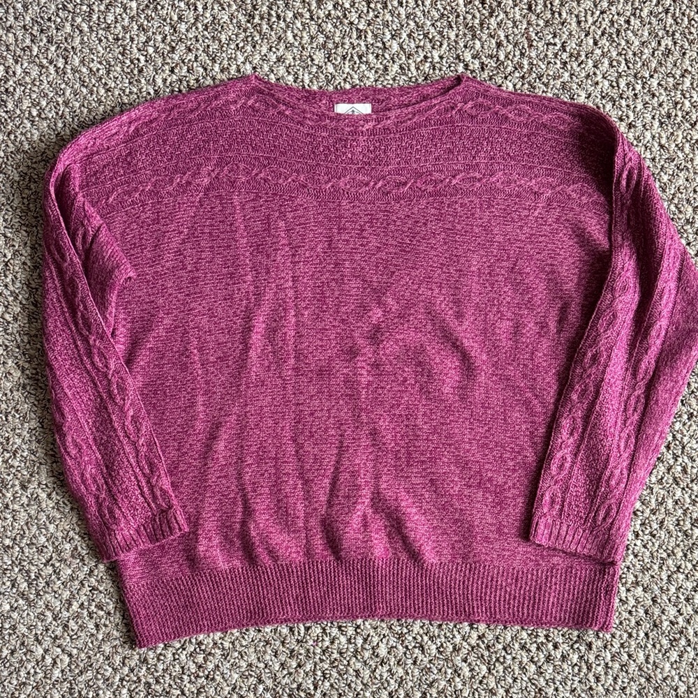 St John’s Bay | Size PXL | Women’s Knit Crew Neck Pink Sweater Plus Size Extra L